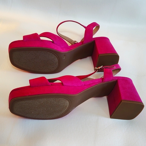 Kelly & Katie Liliena Platform Sandal Size 9.5 M Fuchsia Pink Strappy Dressy - Picture 8 of 16